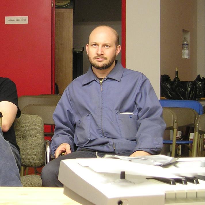 Portrait with Wurlitzer keyboard