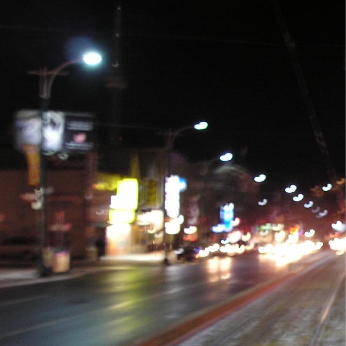 Toronto street at night