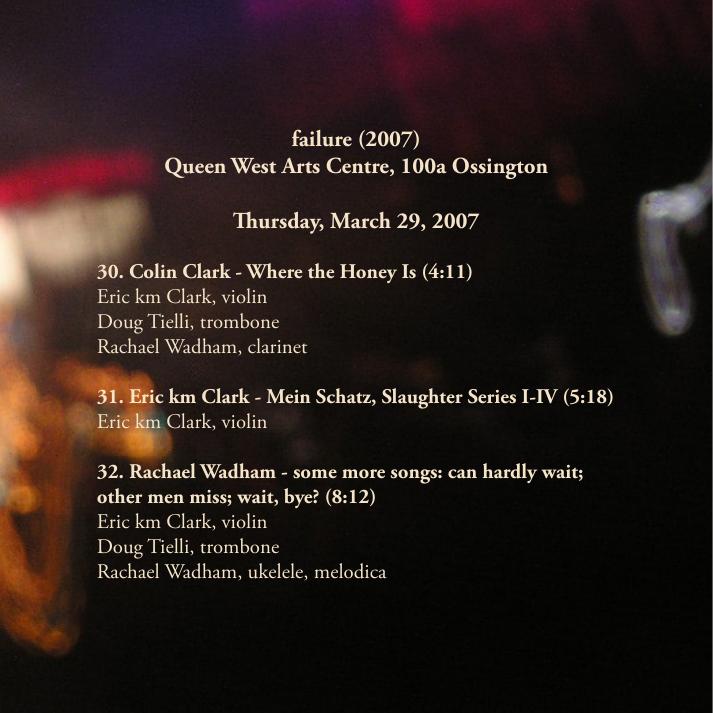 failure tracklist 30-32